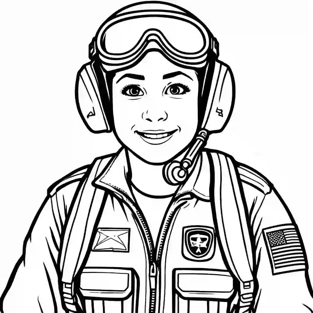 Pilot coloring pages